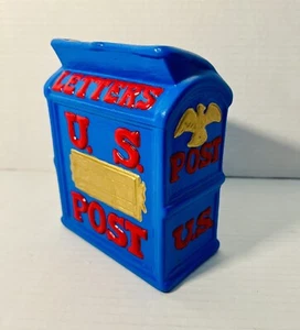 VTG Ceramic Desk Letter Holder Red-Blue-Gold “US Post”Signed “WLS 77” 6x5x3” - Picture 1 of 10