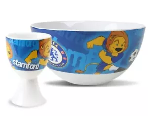 Portauovo e ciotola originale Chelsea London - set colazione bambini NUOVO - Foto 1 di 1
