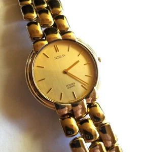 Citizen Womens 3970-C90512 Quartz Watch Noblia Gold Bracelet Band Case Dial - Picture 1 of 3