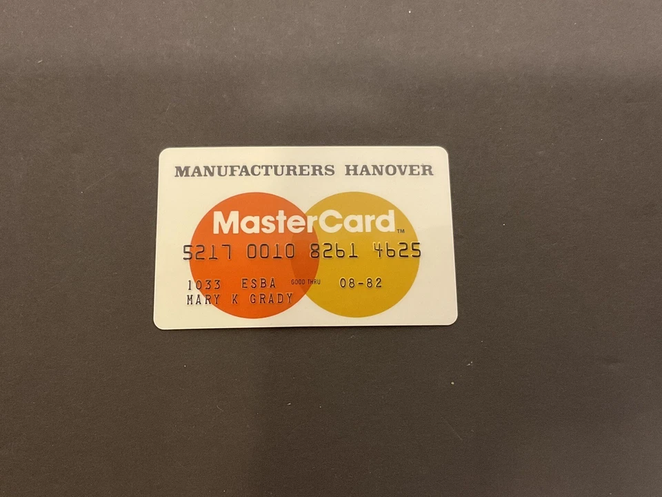 DE COLECCIÓN 1982 CADUCADO FABRICANTES HANOVER MASTERCARD COLECCIONABLE Foto 1 de 4