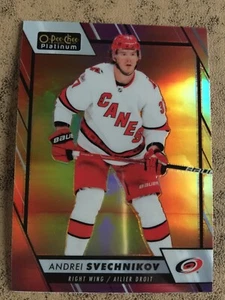 ANDREI SVECHNIKOV 2023-24 O-Pee-Chee Platinum Hky SUNSET Parallel #35 CANES - Picture 1 of 2