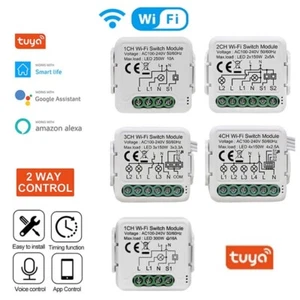 Tuya Switch WLAN Smart Relais für 1/2/3/4 Kanal Beleuchtung kompatibel Alexa Google - Bild 1 von 36