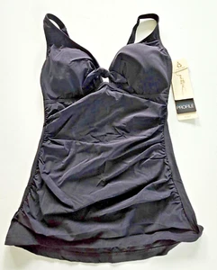 Traje de baño Tankini con aros Gottex 34D para mujer Top sujetador acolchado talla negro - Imagen 1 de 2