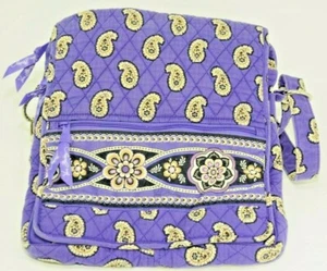 Vera Bradley Simply Violet Retired Pattern Mailbag Crossbody Purse Purple Older - Picture 1 of 8