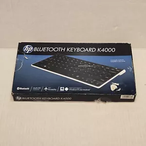 HP Bluetooth Keyboard K4000 Slim Portable Multi-OS Compatible NIB - Picture 1 of 3