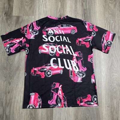 NUEVO Anti Social Social Club 3AM en Melrose Estampado Rosa Coche Talla M ASSC Foto 1 de 4
