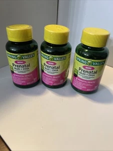 Exp : 05/2025 Spring Valley Mini Prenatal Multi + DHA - 120 Mini Softgels - Picture 1 of 3