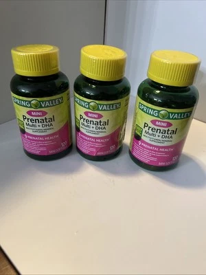 Exp: 05/2025 Spring Valley Mini Prenatal Multi + DHA - 120 Mini Cápsulas Blandas Foto 1 de 3