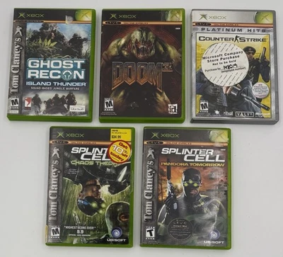 LOTE XBOX: Splinter Cell Chaos Pandora Ghost Recon Island Thunder Doom 3 Counter - Imagem 1 de 3