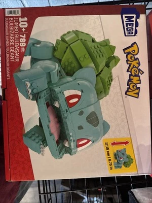 MEGA Pokemon Jumbo Bulbasaur Building Toy Kit, Buildable Action Figure - 789pcs - Image 1 of 2