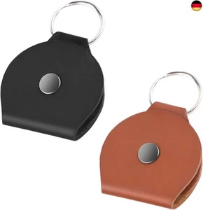 WLLHYF 2 Stück Leder-Schlüsselanhänger-Ringhalter, schlanke Schmuck-Reisetasche - Bild 1 von 7