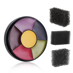 Rueda de moretones MEICOLY 6 colores para efectos especiales, cuerpo facial camuflaje caza negro  - Imagen 1 de 8