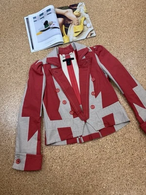 Auténtica Chaqueta Blazer Marc by Marc Jacobs y2k Roja y Crema Talla 6 Foto 1 de 4