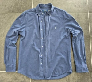POLO RALPH LAUREN Gr. M Piqué-Hemd Custom Fit Featherweight Mesh Blau Herren - Bild 1 von 4