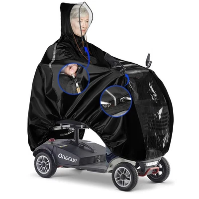 Mobility Scooter Rain Cover, 420D Oxford & EVA Fabric Electric Vehicle Rain C... Foto 1 de 4