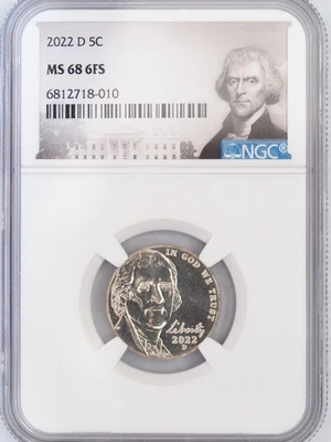 2022-D NGC Graded MS68 Jefferson Nickel 6FS Full Steps #010 - Image 1 of 2