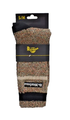 Calcetines Dr. Martens Marl Orgánicos Crew Talla Única S/M Pergamino Beige ¡Nuevos! Nuevo con etiquetas Foto 1 de 4