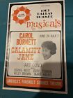 Carol Burnett as Calamity Jane, Program, Dallas Summer Musical 1963