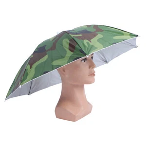Foldable Sun Umbrella Hat Outdoor Rain Golf Fishing Camping wear Cap US - Picture 1 of 12