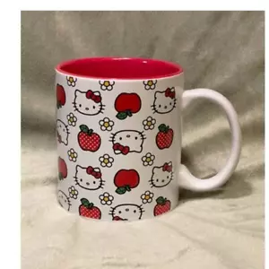 Taza de café Hello Kitty Apples & Daisies grande de cerámica de 20 oz-NUEVA - Imagen 1 de 6