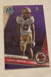 2023 Joseph Griffin Bowman Chrome University Purple Mini Diamond Refractor #/399 - Picture 1 of 2
