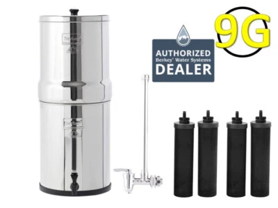 Royal Berkey Water Filter w/ 4 Blk Berkey Elements + SS Water View Spigot - NEW - Image 1 of 4