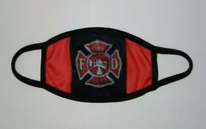 Fire Department Logo Washable Reusable Sublimated Face Mask Mouth Mask Cover - Picture 1 of 2