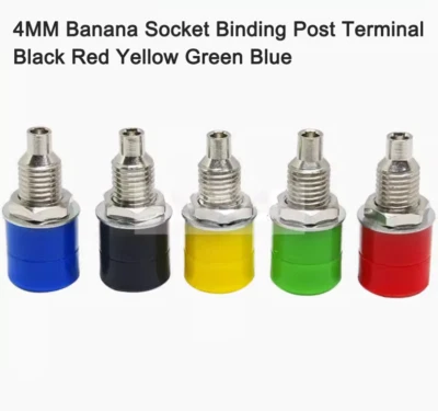 4MM Banana Socket Binding Post Terminal Black Red Yellow Green Blue - image 1 of 2