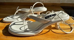 Simon Miller Cream Womens Sandals Vegan/Faux Leather Size 38/UK 5/US 8 - Picture 1 of 16