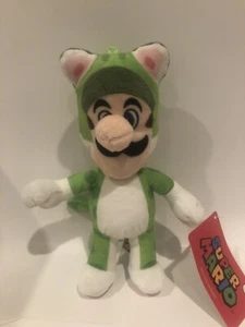 Super Mario World - Luigi Green Cat Suit Plush 8” Nintendo Stuffed Animal New - Picture 1 of 3