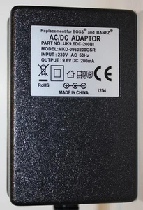 EHX verruga de pared estándar australiana UK96DC-200BI + adaptador - Imagen 1 de 3