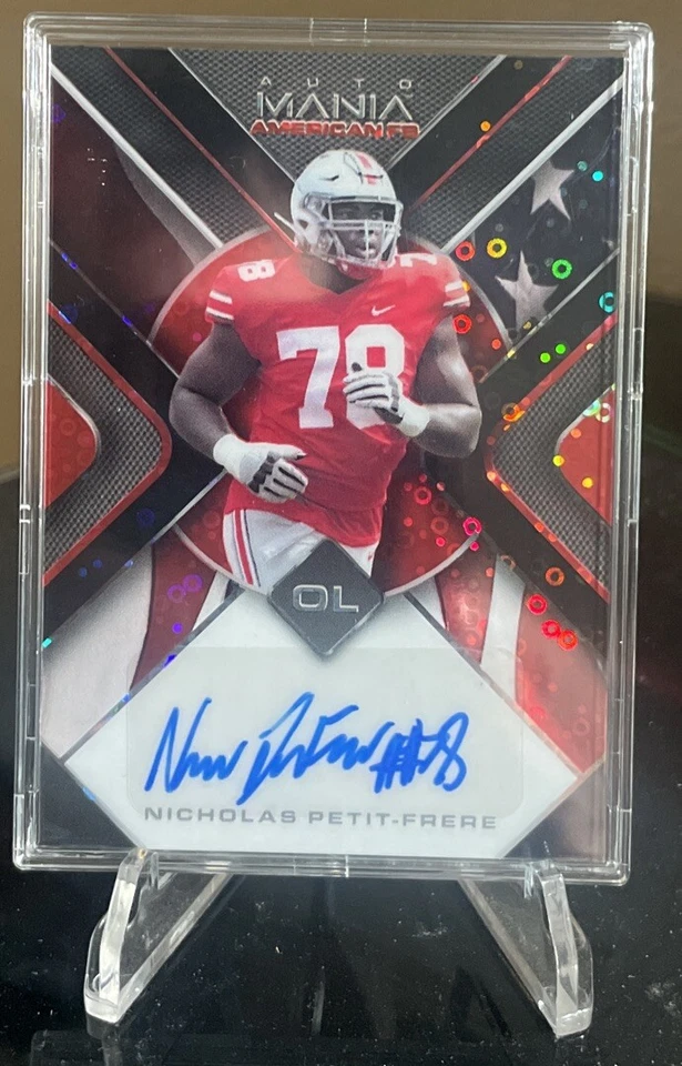 2022 Wild Card Auto Mania - Red USA- Nicholas Petit-Frere- Titans - OSU 5/5 - Image 1 of 2