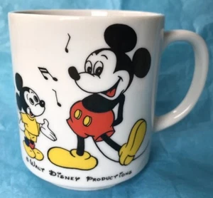 Vintage Retro Walt Disney Productions Mickey Minnie Neffen Maus 10 Unzen Becher Japan - Bild 1 von 6