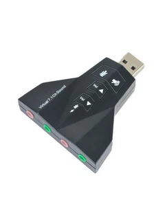 Adaptateur Carte Son USB 2.0 3D Sound 7.1 Ordinateur Personnel Et Portable Micro - Photo 1/1