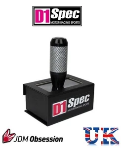 D1 SPEC UNIVERSAL CARBON GEAR KNOB ROD SHAPE BLACK/SILVER 5MT/6MTJDM DRIFT STYLE - Picture 1 of 3