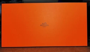 Authentic Hermès Paris Orange Empty Scarf Box 15 x 7.5" x 1" Gift Hermes France - Picture 1 of 13