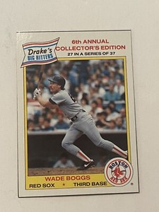 Drake's Big Hitters Super Pitchers 1986 Wade Boggs #27