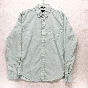J. Crew Seersucker Knopfleiste Herren Größe M - hellgrün weiß gestreift - Bild 1 von 14