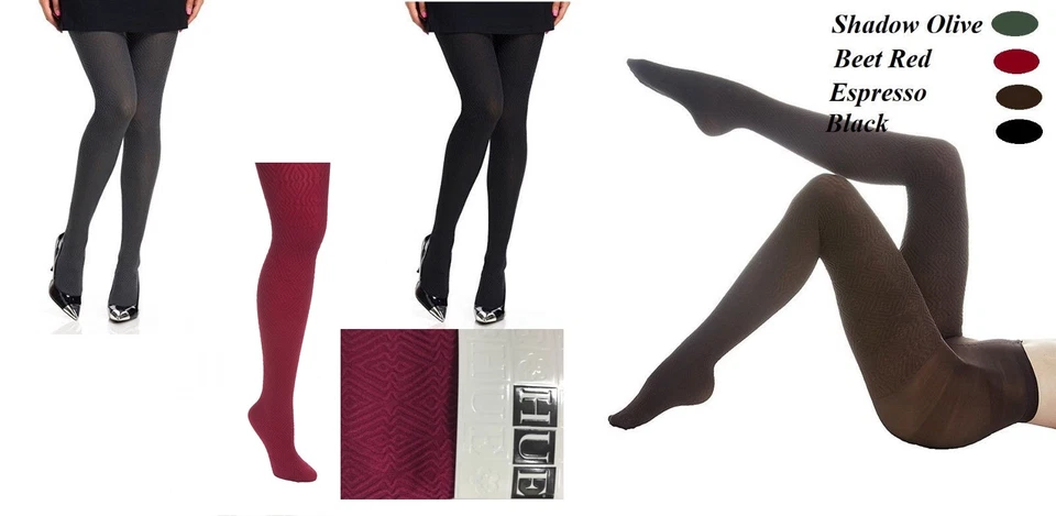 Hue Women's Tights Diamond Texture Control Top  S/M, M/L - Image 1 of 1