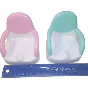 2 Perfectly Honestly Jakk Pacific Puppe Baby blau rosa Hochstuhl Töpfchen Spielen Spielzeug - Bild 1 von 4