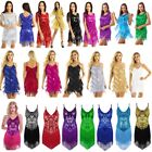 Womens Sexy Sparkling Sequined Tassels Latin Dance Dress Carnival Party Costume
