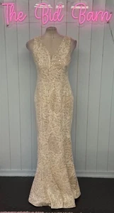 Body Flirt Ladies Dress Size 14 Gold Mermaid Formal Prom Cruise Ballgown Pretty - Picture 1 of 8