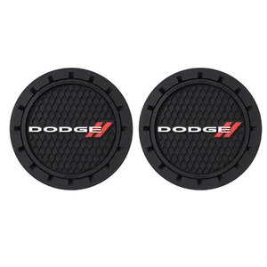 Dodge Logo Auto Cup Holder Coaster 2 PC Set Item - Picture 1 of 3