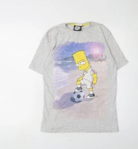 The Simpsons Boys Grey Cartoon T-Shirt, Size 12-13 Years - Picture 1 of 12