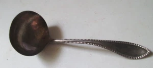 "Antiguo cucharón plateado plateado con cuentas gris - 6 1/2""" - Imagen 1 de 11