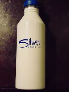Silver Jeans Aluminum Water Bottle/Beverage Container BPA Free - Foto 1 di 4