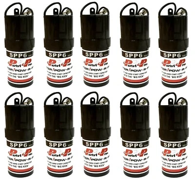 PARTS4PROS SPP6 Hard Start Kit Capacitor Relay 1/2HP-10HP Increases Torque 500% (10x)