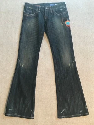 Pantalones de mezclilla para mujer Azzure azul 28/33 ajuste perfecto desgastados #241 Foto 1 de 4