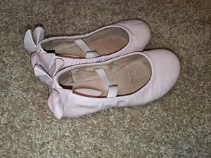 Bloch Toddler Pink Patent Ballet Flat Bow 5-6-7-8 - Picture 1 of 3