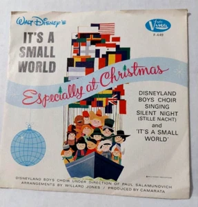 DISNEYLAND BOYS CHOIR -IT'S A SMALL WORLD / STIL - 45" Record  pre own - B45-016 - Picture 1 of 3